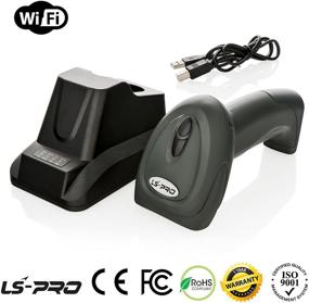 img 3 attached to 🔍 LS-PRO Wireless Barcode Scanner with USB Cradle Receiver Charging Base, 2.4GHz Handheld 1D Cordless Laser Barcode Reader, Up to 150 Feet Transmission Range, High-Capacity 2200mAh Battery, 1-Year Warranty.