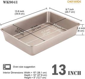 img 3 attached to CHEFMADE Rectangle Non Stick Bakeware Champagne