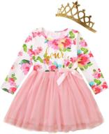 shalofer baby girl birthday dress set - floral lace outfit for little girls - complete sets logo