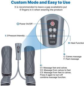 img 1 attached to 👣 RENPHO Leg Massager with Heat and Compression Calf & Foot Massage, Adjustable Wraps for Most Sizes, 5 Modes 3 Intensities 2 Heat, Ideal Gifts for Dad and Mom