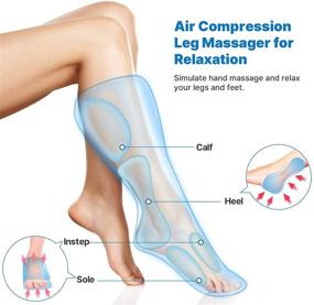 img 2 attached to 👣 RENPHO Leg Massager with Heat and Compression Calf & Foot Massage, Adjustable Wraps for Most Sizes, 5 Modes 3 Intensities 2 Heat, Ideal Gifts for Dad and Mom