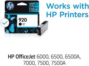 img 3 attached to 🖨️ HP 920 Ink Cartridge - Black, Compatible with HP OfficeJet 6000, 6500, 7000, 7500 (CD971AN)