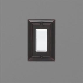 img 1 attached to 🔳 Pack of 3 Amazon Basics Single Gang Light Switch Outlet Wall Plates in Oil Rubbed Bronze