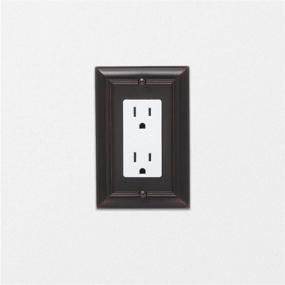 img 2 attached to 🔳 Pack of 3 Amazon Basics Single Gang Light Switch Outlet Wall Plates in Oil Rubbed Bronze