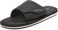 👞 ultimate comfort and lightness: nortiv memory foam sandals for men логотип