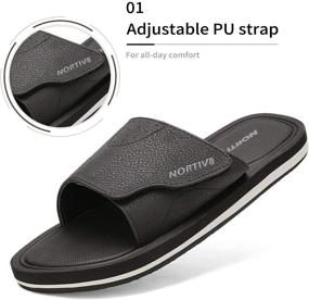 img 3 attached to 👞 Ultimate Comfort and Lightness: NORTIV Memory Foam Sandals for Men