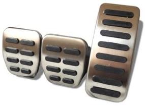 img 1 attached to Non-Slip Chrome Style Pedal Cover for VW Bora/Jetta Mk4/Golf Mk4/Polo 9N - Enhance Safety and Style