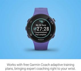 img 1 attached to 🏃 Easy-to-use Garmin Forerunner 45S Purple GPS Running Watch + Coach Free Training Plan Support & 39mm Design
