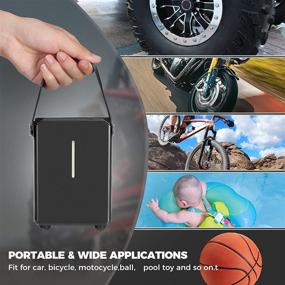 img 1 attached to 🔋 kemimoto Cordless Tire Inflator: Portable 150PSI Air Compressor Pump for SUV Car Bike Motorcycle UTV ATV SUP Ball - Fast Inflation, Built-in 6000mAh Power, Rechargeable