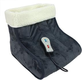 img 1 attached to 🔥 ObboMed MF-2060N Heated Vibration Massage Foot Warmer/Boots/Slippers – Far Infrared Carbon Fiber Technology, 12V 22W – Ideal Health Range 4-14 μm, Auto Off