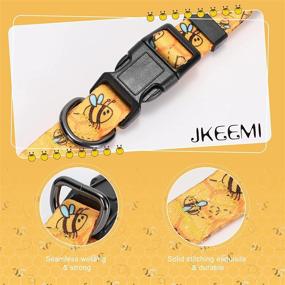 img 1 attached to 🐶 JKEEMI Printed Patterns Dog Collar - Durable & Adjustable Collar for Small & Medium Puppy Dogs