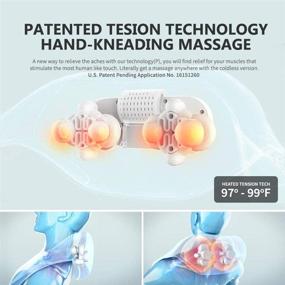 img 2 attached to 🎁 Массажер Hueplus Premium Cordless Massager Cordzero 750 - Расслабление шеи, плеч, спины, талии, ног и стоп - Глубокое замешивание с подогревом - Идеальный подарок для мужчин, женщин, мамы, папы - Универсальный для любого случая