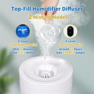 🌊 honovos 3 in 1 large cool mist humidifier essential oil diffuser: 3000ml with 1.72gal(6.5l) aquarium tank & 7 color led light for room, office, bedroom logo