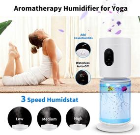 img 1 attached to 🌊 Honovos 3 in 1 Large Cool Mist Humidifier Essential Oil Diffuser: 3000ml with 1.72Gal(6.5L) Aquarium Tank & 7 Color LED Light for Room, Office, Bedroom