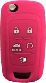 img 3 attached to 🔑 Protective Silicone Key Fob Cover for Chevrolet Chevy Camaro Cruze Equinox Impala Malibu Sonic - OHT01060512 KR55WK50073 Compatible