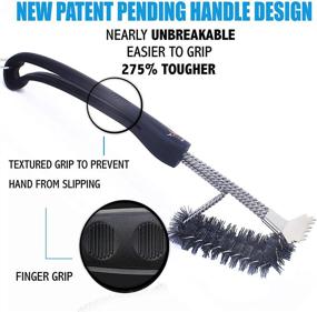 img 3 attached to 🔥 Kona Safe/Clean Nylon Grill Brush and Scraper - Ceramic Infused Bristles | Compatible with Traeger and All Pellet Grills & Smokers | Non Metal Bristle Free Grill Cleaner