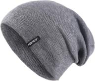 🧢 furtalk unisex winter beanie hat - stylish cuffed skull cap for men and women logo