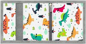 img 2 attached to 🦕 Kids Wallet for Boys & Girls Ages 4-18, Trifold Wallet with Zippered Coin Pocket, Novelty Wallet for Children's Gifts – Dinosaur Design