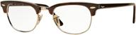 👓 ray-ban rx5154 clubmaster eyeglasses in havana 49mm - enhanced for seo logo