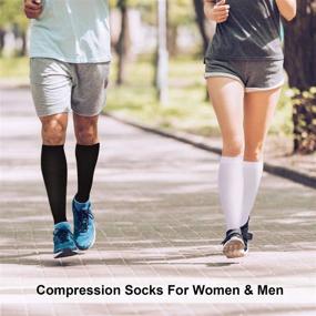 img 1 attached to Men Women Toeless Compression Socks - Bundle of 3 Open Toe Compression Sock Pairs