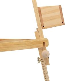 img 1 attached to 🎨 Multipurpose Wooden Art Easel for Kids - Fundamentals 3 in 1: Chalkboard, Dry Erase Whiteboard, Paper Roll & Paper Clamp - Adjustable Height 36.5"-51" - Natural Finish