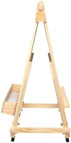 img 2 attached to 🎨 Multipurpose Wooden Art Easel for Kids - Fundamentals 3 in 1: Chalkboard, Dry Erase Whiteboard, Paper Roll & Paper Clamp - Adjustable Height 36.5"-51" - Natural Finish