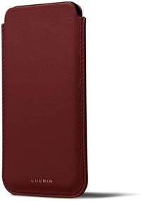 img 2 attached to Lucrin - Classic Case Cover Sleeve Compatible With IPhone 11 Pro/IPhone Xs/IPhone X And Wireless Charging - Burgundy - Genuine Leather