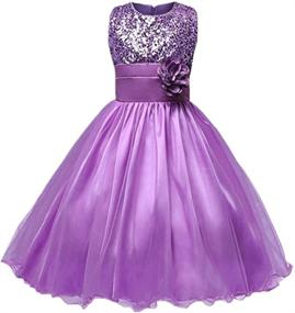 img 3 attached to DreamHigh Sequined Flower Girls Pegant Girls' Clothing and Dresses