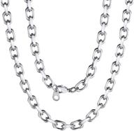 📿 chainspro 316l stainless steel/18k gold tone heavy duty oval rolo cable chain necklace - 6/8/11mm width, 18/20/22/24/26/28/30 inches - includes gift box logo