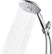 🚿 kairey detachable shower head: 6" chrome face with massage function, stainless steel hose, and adjustable bracket logo