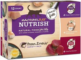 img 4 attached to 🐈 Rachael Ray Nutrish Natural Grain-Free Ocean Lovers Variety Pack Wet Cat Food - 2.8 oz., 12 Pack