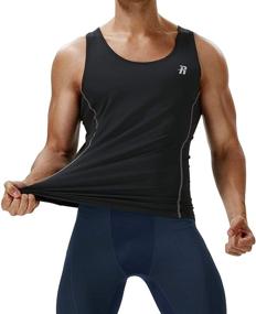 img 1 attached to Runhit Compression Spandex Sleeveless Undershirt Men's Clothing
