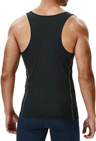 img 2 attached to Runhit Compression Spandex Sleeveless Undershirt Men's Clothing