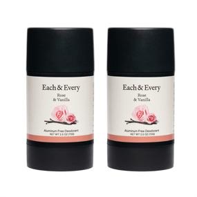 img 3 attached to 🌿 Aluminum-Free Deodorant for Sensitive Skin - Each & Every 2-Pack, with Essential Oils, Rose & Vanilla - 2.5 Oz, Plant-Based Packaging