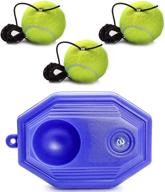 🎾 hoperay tennis rebounder - 3 trainer balls with string & convenient carry bag - solo practice equipment - portable ball machine for self training logo