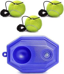 img 4 attached to 🎾 Hoperay Tennis Rebounder - 3 Trainer Balls with String & Convenient Carry Bag - Solo Practice Equipment - Portable Ball Machine for Self Training