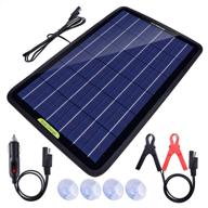 eco-worthy 12v 10w solar battery charger & maintainer with alligator clip adapter 🌞 - portable car, boat, automotive, motorcycle, rv solar panel trickle charger & power backup kit logo