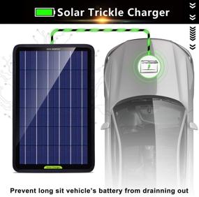 img 3 attached to ECO-WORTHY 12V 10W Solar Battery Charger & Maintainer with Alligator Clip Adapter 🌞 - Portable Car, Boat, Automotive, Motorcycle, RV Solar Panel Trickle Charger & Power Backup Kit