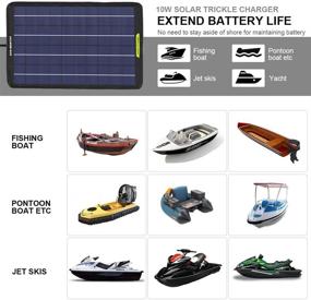 img 2 attached to ECO-WORTHY 12V 10W Solar Battery Charger & Maintainer with Alligator Clip Adapter 🌞 - Portable Car, Boat, Automotive, Motorcycle, RV Solar Panel Trickle Charger & Power Backup Kit