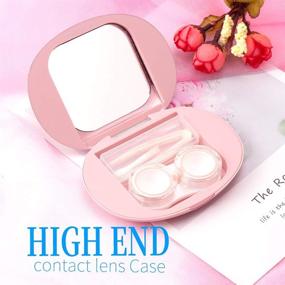 img 3 attached to 👑 Rose Gold Crown Contact Lens Box: Cute, Portable, and Travel-friendly Case for Storing and Traveling with Contact Lenses