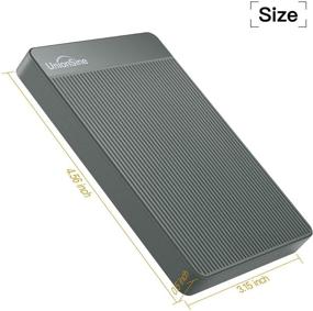 img 1 attached to 💾 Grey UnionSine 120GB Ultra Slim External Hard Drive USB3.0 HDD Storage – PC, Desktop, Laptop Compatible (Model HD-006)