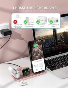 img 2 attached to CEREECOO Portable 3 In 1 Charging Station For Apple Products Foldable Charger Stand For IWatch 1/2/3/4/5/6 Mini Charging Stand Compatible With IPhone Airpods Pro/1/2 Charging Dock Holder (Rose Gold)