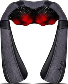 img 4 attached to Ultimate Shiatsu Back Massager with Heat for Pain Relief - Perfect Christmas Gift for Home, Office, and Car Use