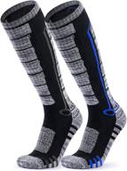 tsla dual pack unisex winter ski socks - calf compression snowboard socks, thermal warm socks for cold weather логотип