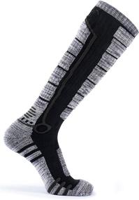 img 1 attached to TSLA Dual Pack Unisex Winter Ski Socks - Calf Compression Snowboard Socks, Thermal Warm Socks for Cold Weather