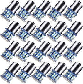 img 4 attached to 🔆 ACOHUIKE 1156 1141 1003 7506 BA15S LED Bulbs: Super Bright 3014 50-SMD Replacement for 12V RV Camper Trailer Boat Interior Lights – Cool White (20 Pack)