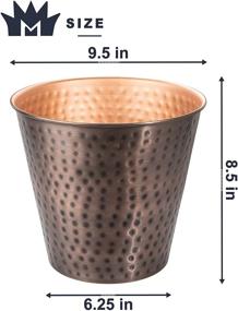 img 2 attached to 🗑️ Monarch Abode Antique Copper Hand Hammered Metal Wastebasket with Beautiful Finish
