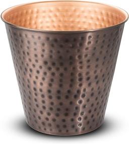 img 4 attached to 🗑️ Monarch Abode Antique Copper Hand Hammered Metal Wastebasket with Beautiful Finish