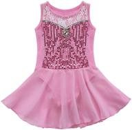 tiaobug girls sequins ballet dance leotard dress with skirt - ballerina tutu dancewear costume for gymnastics логотип