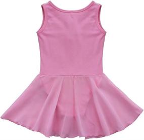 img 2 attached to TiaoBug Girls Sequins Ballet Dance Leotard Dress with Skirt - Ballerina Tutu Dancewear Costume for Gymnastics